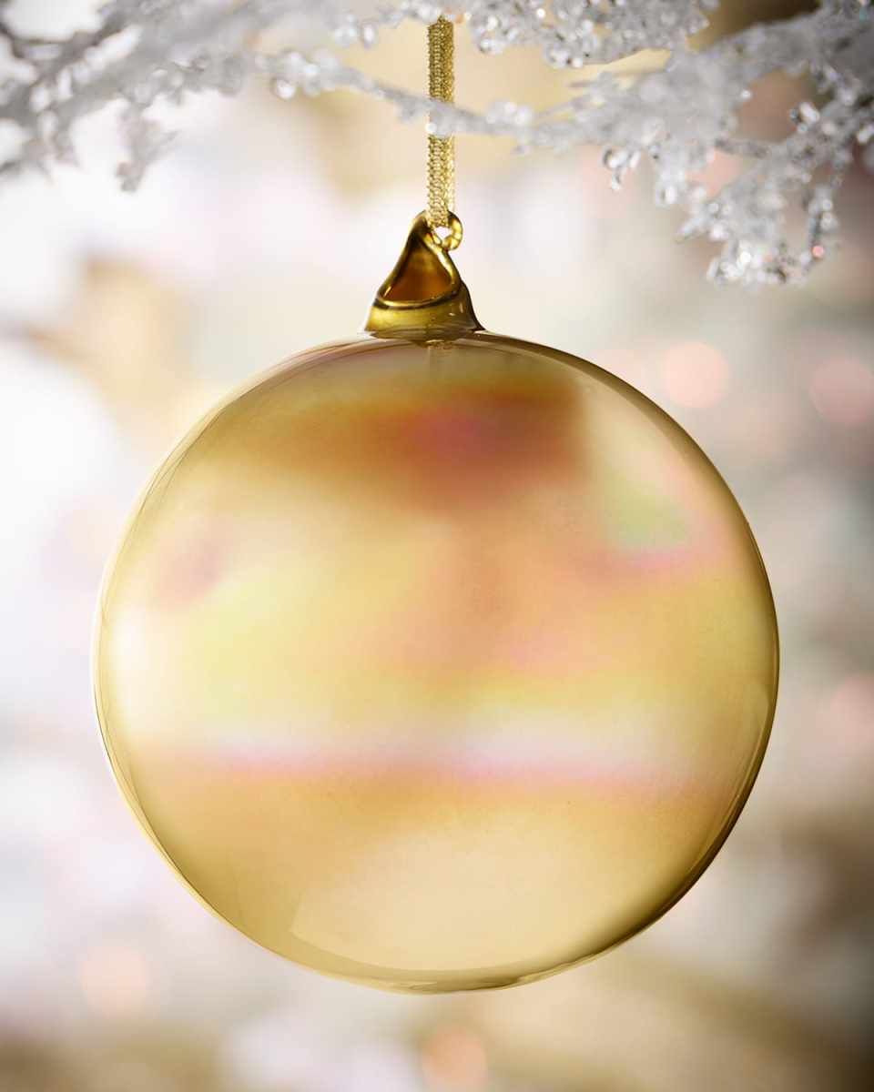 Oatmeal Pearl Glass Ornament